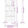 vidaXL Vrtna vrata 100x200 cm Otporni čelik Dizajn s plamenom