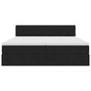 vidaXL Krevet s od storage s madracem s uzglavljem Crna 90 x 200 cm