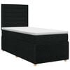 vidaXL Boxspring krevet s madracem Crna 80 x 200 cm Tkanina