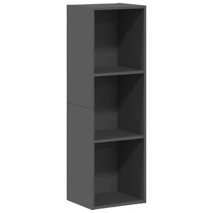 vidaXL Ormarić za knjige/TV sjajni sivi 36x30x114 cm konstruirano drvo