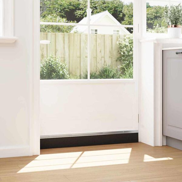 vidaXL Držač četke za vrata 2 pcs Srebrno 100 cm Aluminijski legura