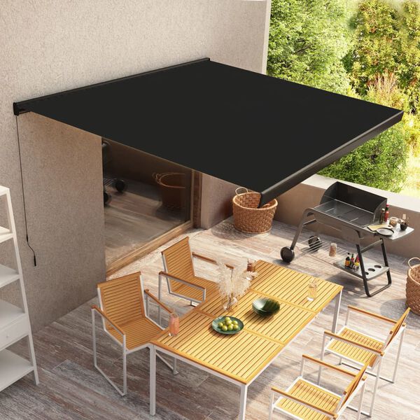vidaXL Kazetna tenda na ručno uvlačenje 350 x 250 cm antracit