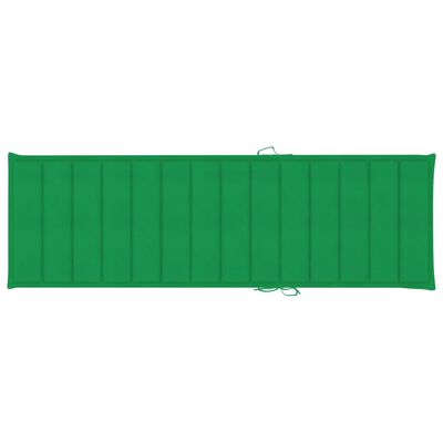 vidaXL Ležaljka za sunčanje sa zelenim jastukom impregnirana borovina