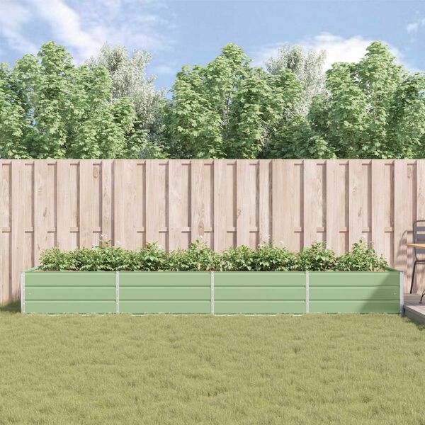 vidaXL Sadilica Pastelno zelena 195 x 100 x 45 cm Cinkani čelik