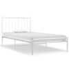 vidaXL Okvir za krevet bijeli metalni 90 x 200 cm