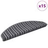 vidaXL Samoljepljivi stepenasti ulošci 15 pcs Siva 65 x 21 x 4 cm