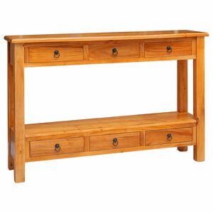 vidaXL Konzolna stolica s ladicama Prirodna 115 x 32 x 76 cm