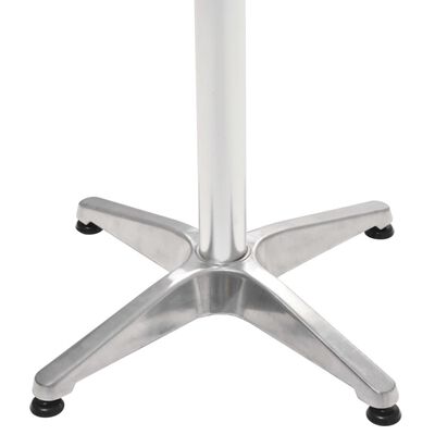 vidaXL Vrtni stol srebrni 60 x 60 x 70 cm aluminijski