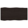 vidaXL Stolna ploča tamnosmeđa 80x40x(2-4) cm obrađena hrastovina