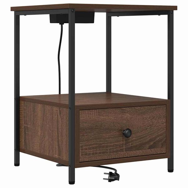 vidaXL Noćni ormar Smeđi hrast 42 x 41 x 56 cm Konstruirano drvo