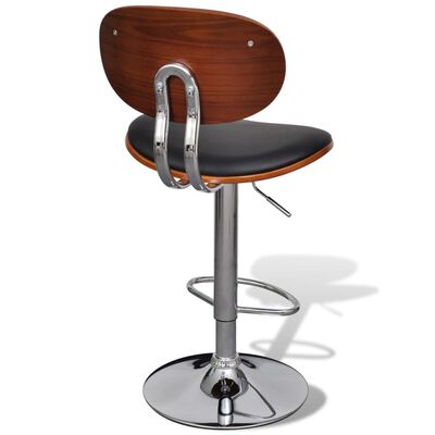 vidaXL Barske stolice 2 kom od zaobljenog drva i umjetne kože