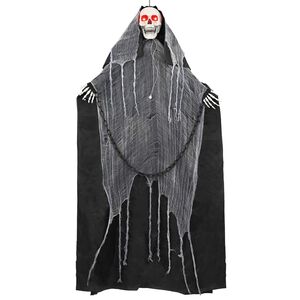 vidaXL Halloween viseća Grim Reaper figura SPOOKA Crna 112 x 164 cm