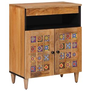 vidaXL Kreveta s pohranom Prirodna 60 x 33,5 x 75 cm Čvrsto drvo manga