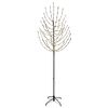 vidaXL LED božićno drvce Crna 210 cm Čelik 180 LED lampica