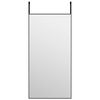 vidaXL Ogledalo za vrata crno 40 x 80 cm od stakla i aluminija