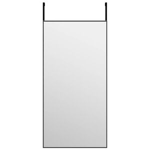 vidaXL Ogledalo za vrata crno 40 x 80 cm od stakla i aluminija