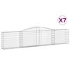 vidaXL Lučne gabionske ko&scaron;are 7 kom 400x30x80/100 cm pocinčano željezo