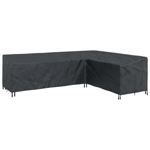 vidaXL Pokrov za namje&scaron;taj Crna 286 x 222 x 80 cm 210D Oxford tkanina
