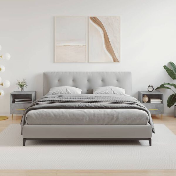 vidaXL Noćni ormarići 2 kom boja betona 40x35x47,5cm konstruirano drvo