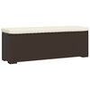 vidaXL Klupa s jastukom smeđa 110 x 30 x 40 cm od poliratana