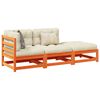 vidaXL 3-dijelni set vrtnih sofa s jastucima voštano smeđi od borovine