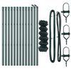 vidaXL Stup za ogradu Zelena 25 x 0,4 m (40 x 40 mm mreža) Čelik i PVC