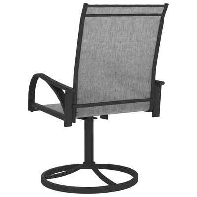 vidaXL Okretne vrtne stolice 2 kom od tekstilena i čelika sive