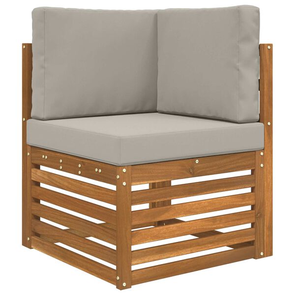 vidaXL Jastuk za vanjsku sofU 3 pcs Sivi Poliester