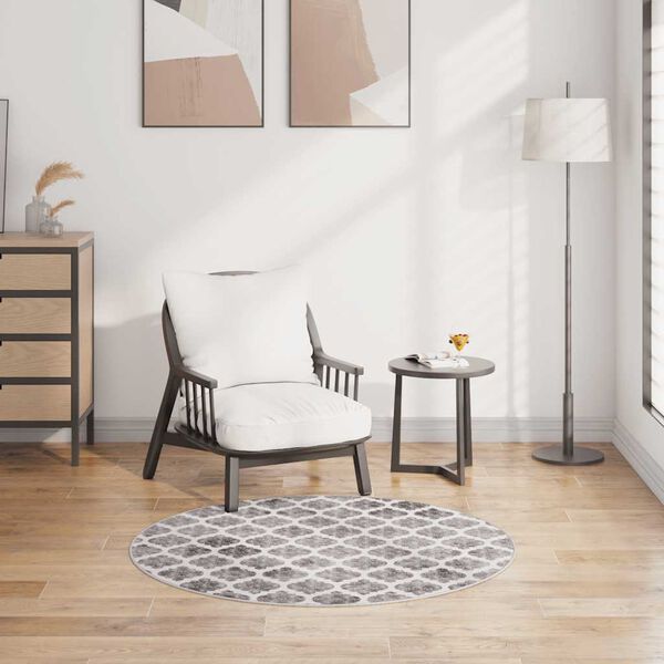 vidaXL Perivi tepih φ 120 cm raznobojni protuklizni