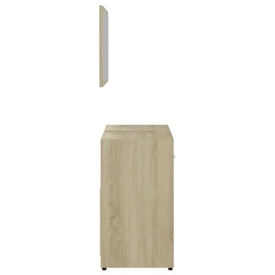 vidaXL Set kupaonskog namještaja bijeli boja hrasta konstruirano drvo