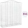 vidaXL Lučne gabionske ko&scaron;are 11kom 200x50x220/240cm pocinčano željezo