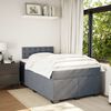 vidaXL Krevet box spring s madracem tamnosivi 120 x 190 cm bar&scaron;un