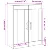 vidaXL Kabinetski zidni Crni hrast 69,5 x 34 x 90 cm Konstruirano drvo