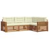 vidaXL Set vanjskih sofa s jastukom 4 pcs Prirodna i krem