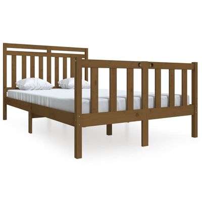 vidaXL Okvir za krevet boja meda 120 x 190 cm mali bračni drveni