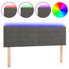vidaXL LED uzglavlje tamnosivo 144x5x78/88 cm bar&scaron;unasto