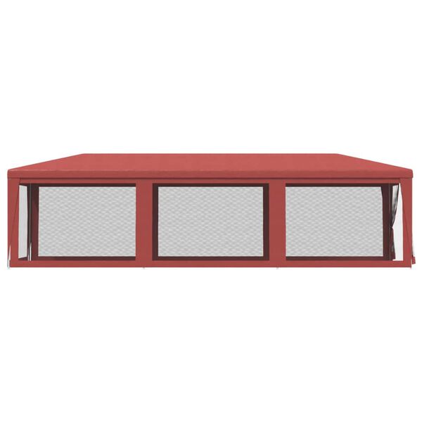 vidaXL Šator za zabave s 8 mrežastih bočnih zidova crveni 3 x 9 m HDPE