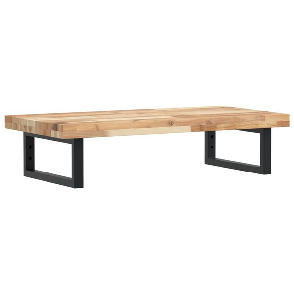 vidaXL Zidna polica za umivaonik od čelika i masivnog bagremovog drva