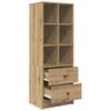 vidaXL Highboard hrast artisan 45.5 x 34 x 127 cm Konstruirano drvo