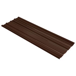 vidaXL Krovni panel 12 kom. Smeđa 129 x 45 cm Pocinčani čelik