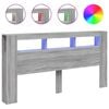 vidaXL LED uzglavlje boja hrasta 200x18,5x103,5 cm konstruirano drvo