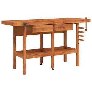 vidaXL Radni stol s ladicama i &scaron;kripcima 162x62x83 cm od drva bagrema