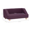 vidaXL Sofa za pse bordo 95 x 63 x 39 cm od platna