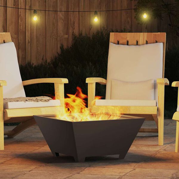 vidaXL Kamin Crna 60 x 60 x 30 cm Čelik