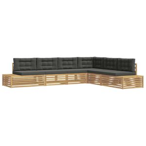 vidaXL 6 Komad Set vanjskih sofa Poliester Bijela