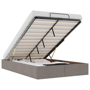 vidaXL Otomanski okvir kreveta bez madraca smeđesivi 120x190cm tkanine