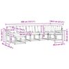 vidaXL Set vanjskih sofa s jastukom 7 pcs Prirodna i bež
