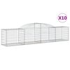vidaXL Lučne gabionske ko&scaron;are 10 kom 300x50x60/80 cm pocinčano željezo