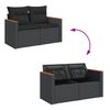 vidaXL 8-dijelni set vrtnih sofa od poliratana s jastucima crni