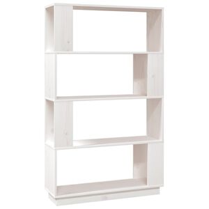 vidaXL Ormarić za knjige / pregrada bijeli 80x25x132 cm od borovine